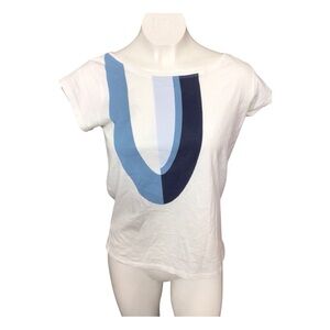 Armani Jeans White Tee with Blue Graphic